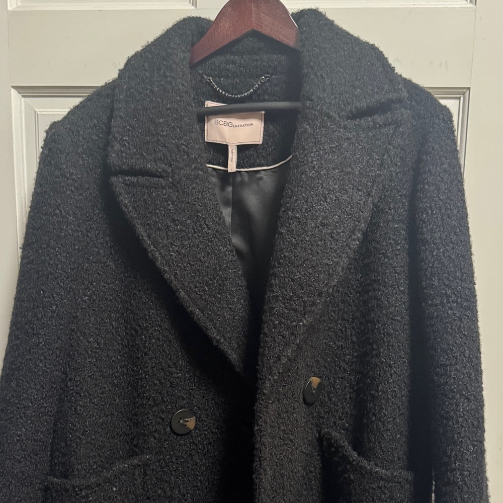 BCBGMaxAzria Black Trench Coat